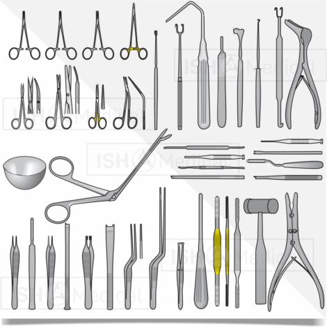 Rhinoplasty surgery instruments set