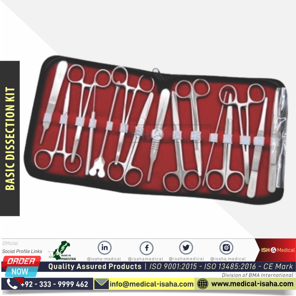 Basic Dissection Kit 15 pcs- handmade tools | ISAHA Medical