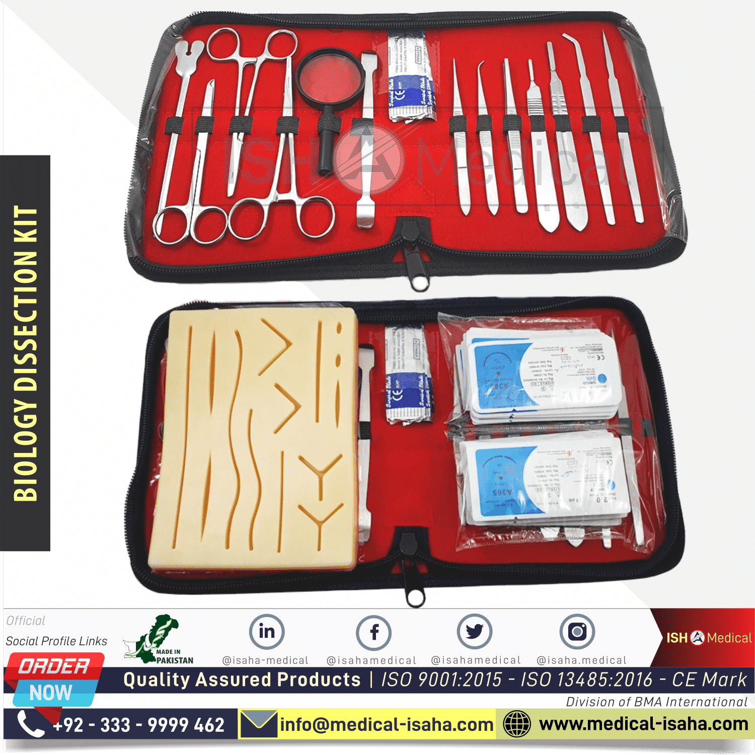 Biology Dissection Kit 14 pcs handmade tools ISAHA Medical