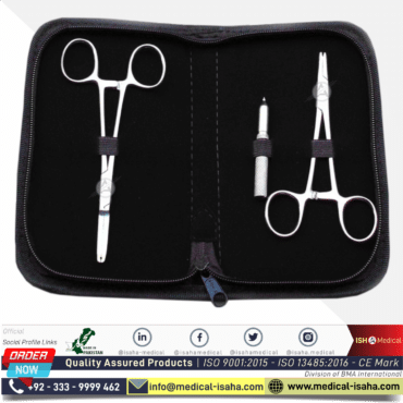 Handmade Piercing Tools Kit Stainless Steel 3pcs ISAHA Medical