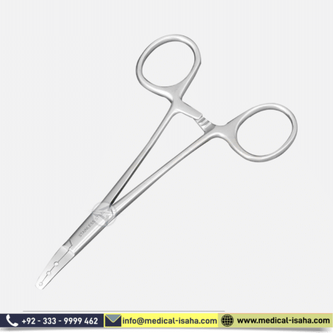 Handmade Dermal Anchor Holder Curved 5.5 inch - with three holes 1.5mm, 2mm, and 2.5mm Stainless Steel. - ISAHA Medical